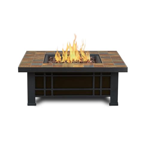 Real Flame Morrison 33 Inch Square Propane Fire Pit Blackbrown