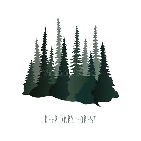Deep Dark Forest Stock Vector Illustration Of Forest 51237001