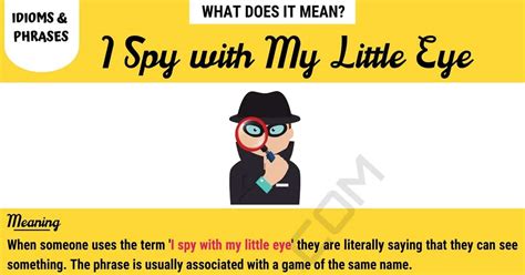 I Spy With My Little Eye Meaning With Useful Examples • 7esl