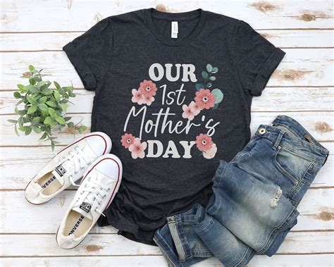 Our 1st Mothers Day Shirt Mama Shirt Mom T Shirt Etsy Uk