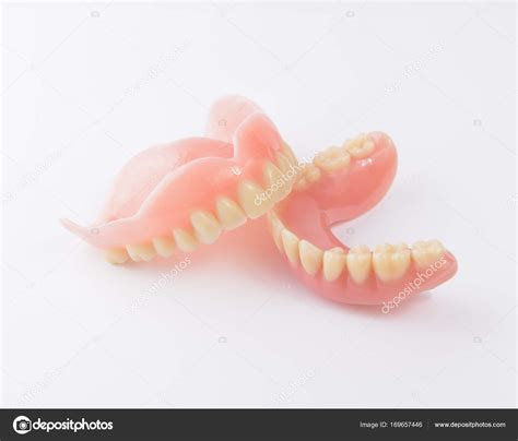 Pictures Soft Dentures Complete Denture On White Background — Stock