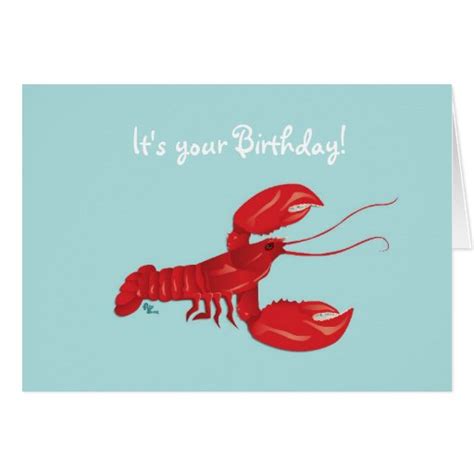 Lobster Birthday Card Zazzle
