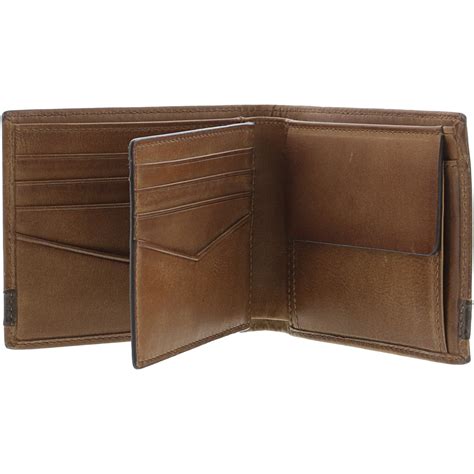 Fossil Mens Leather Quinn Money Clip Bifold Wallet Paul Smith