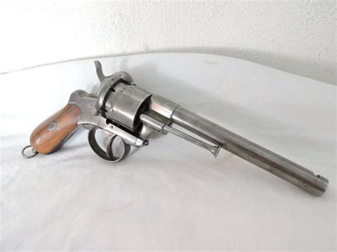 Beau Revolver à Broche Lefaucheux Calibre 12 Mm 1870 19ème