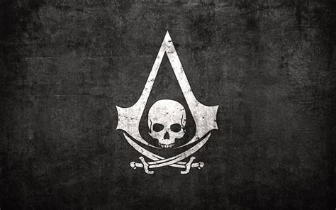 Assassins Creed Symbols Bandera Pirata Fondo De Juego Perlas Negras