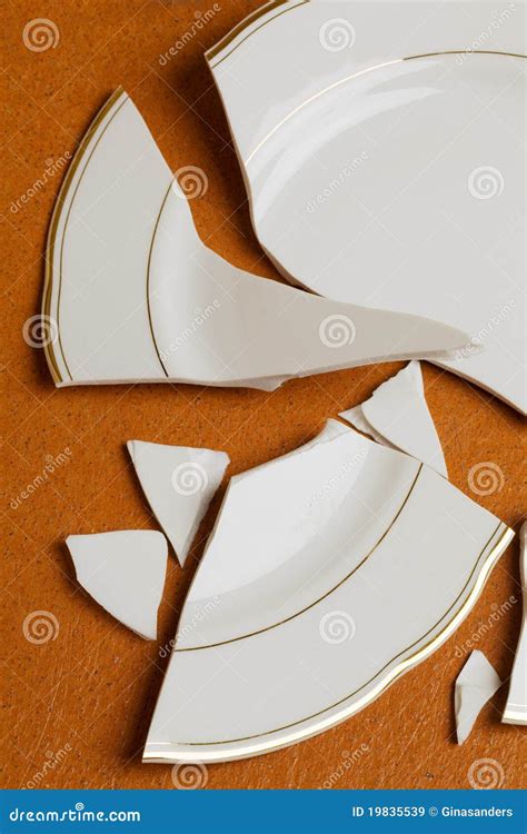 Broken Dish Stock Image Image Of Break Crush Breaking 19835539