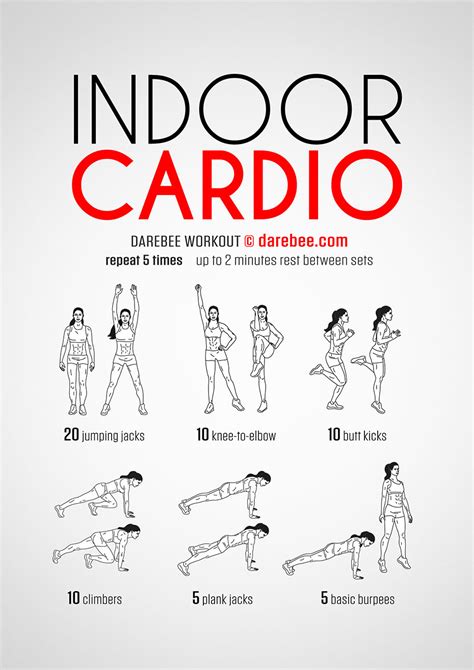 Indoor Cardio Workout Cardio Workout At Home Cardio Workout Routines Cardio At Home