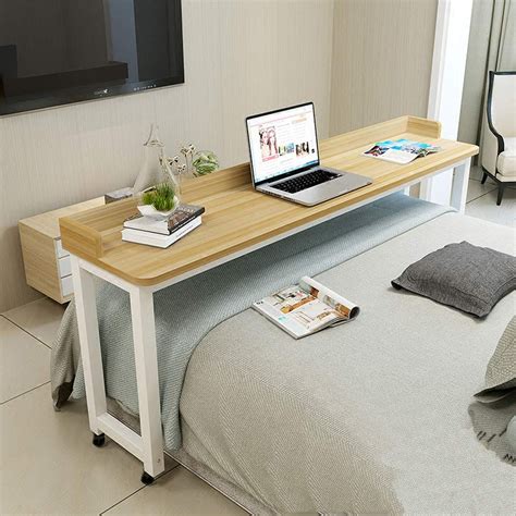 Humphreys overbed adjustable laptop cart. KOMOREBI Overbed Table with Wheels Rolling Bed Table Over ...