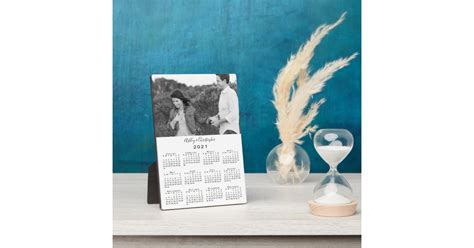 Photo And Names Personalized 2021 Calendar Desktop Plaque Zazzle