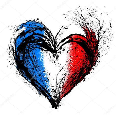 Liberty, equality, fraternity in the aftermath of the french revolution of 1789 the emphasis was refocused to simple flag designs. Symbolic heart in the colors of the French flag — Stock Photo © palinchak #89934490