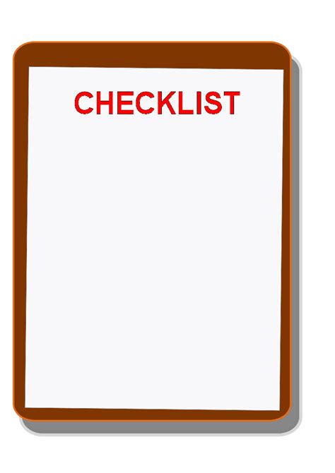 Clipboard Checklist Clip Art At Vector Clip Art Online