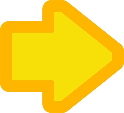 Clipart Arrow Yellow Gudang Gambar Vector Png