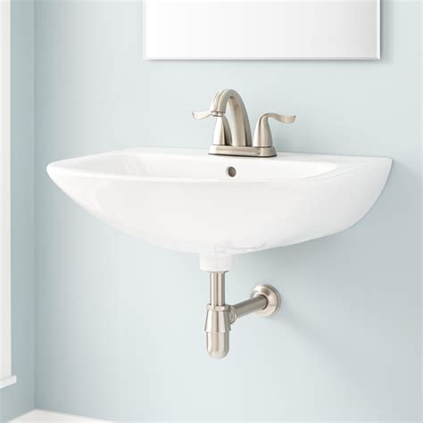 I like those, sure, but this new design is not so rounded as others, there is no embellishment. Yidby Porcelain Wall-Mount Sink - Bathroom