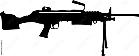 Pubg Gun Svg M249 Svg Vector Cutfile For Cricut And Silhouette Vector