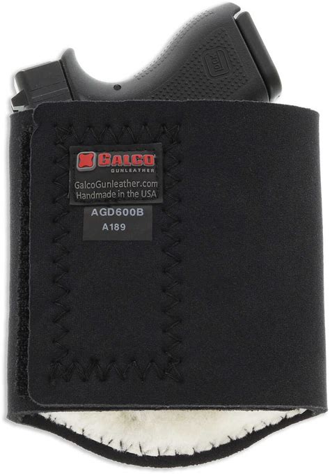 Galco Ankle Guard Ankle Holster Black Rh Fits Glock 42 Sig Sauer P365