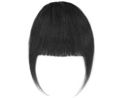 Natural Black Clip-in Bangs | marrón oscuro | Cheveux Remy Hair 100% png image