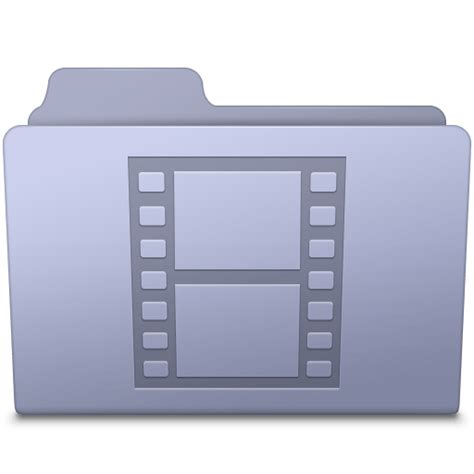 Movie Folder Lavender Icon Smooth Leopard Iconpack Mcdo Design
