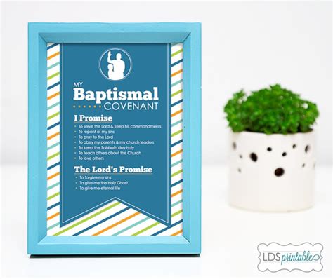 Lds Baptism Promise Covenant Boy Printable Multiple Sizes Etsy