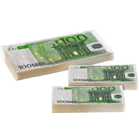 Sie zu fälschen, soll schwerer sein: Geld Taschentücher - 100 Euro Scheine Geld Taschentücher ...