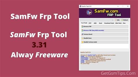 SamFw Frp Tool Samsung FRP Remove Latest Tool