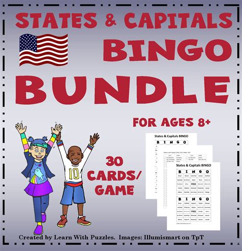 States And Capitals Bingo Bundle States And Capitals Student