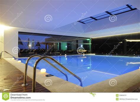 Pool With Skylight Luxury Interior Home Indoor Stock