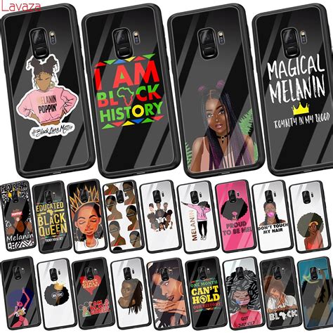 lavaza h14 2bunz melanin poppin aba tempered glass soft case for samsung galaxy s8 s9 s10 plus