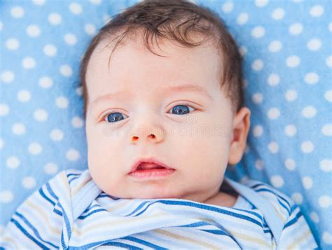2 Months Old Baby Boy At Home Stock Photo Image Of Child Childhood