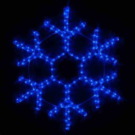 Snowflakes And Stars 12 Led 18 Point Snowflake Blue Lights