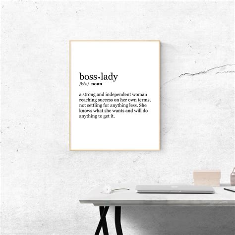 Boss Lady Definition Digital Download Svg Pdf  Png Printable Art Digital Art Sign Poster