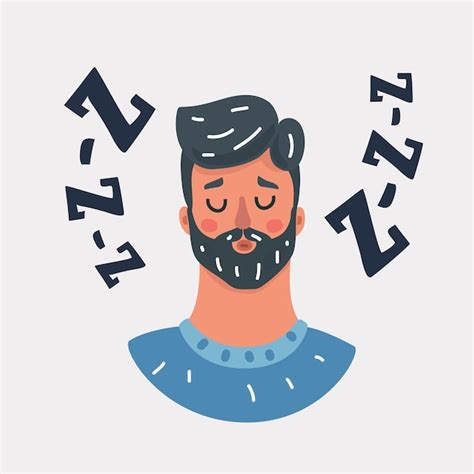Premium Vector Cartoon Vector Illustration Of Sleepy Man Snooring
