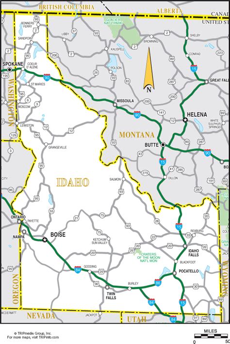 Idaho Road Map