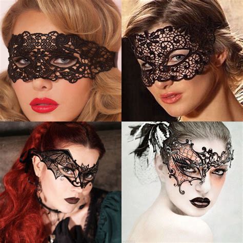 Sexy Mysterious Women Lace Eye Mask Gothic Black Nightclub Dance Party