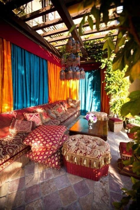 Charming Moroccan Patio Design Ideas 013 Bohemian Patio Bohemian