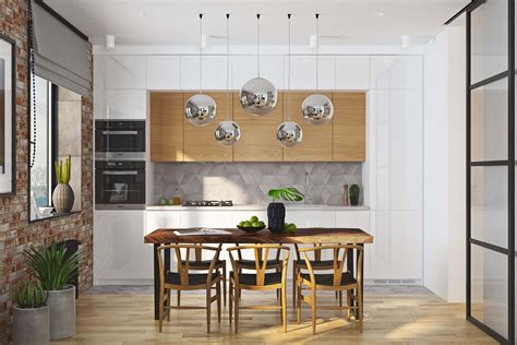 Contemporary Eco Style Apartment Interior Design Kitchen Kitchen