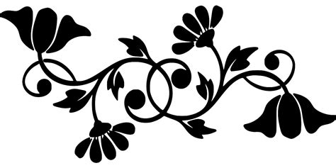 SVG Floral Flourish Decorative Free SVG Image Icon SVG Silh