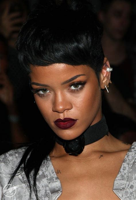 Bold Eyebrows Rihanna Love Beautiful Lipstick