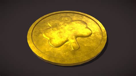 Lucky Gold Coin Buy Royalty Free 3d Model By Getdeadentertainment