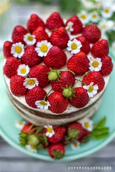 A Spectacular Strawberries And Cream Naked Layer Cake That S Perfect