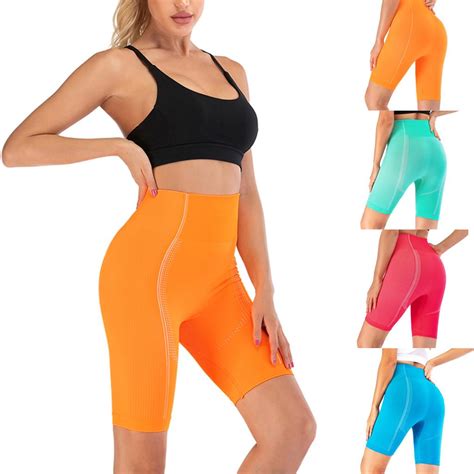 Buy Biensnwomens Casual Solid Color High Waist Sports Fitness Yoga Leggings Short Pants At