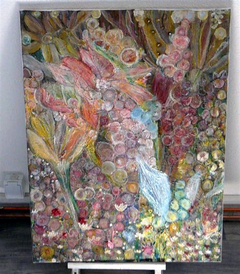 Die malerei von corinna goethe lebt von lebendigen farbtönen im zusammenspiel von materialien und kontrasten. leinwand acryl wachsoelkreiden 2mx1,50m atelier-sauke ...