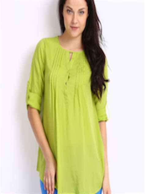 Buy And Women Lime Green Tunic Tunics For Women 252406 Myntra