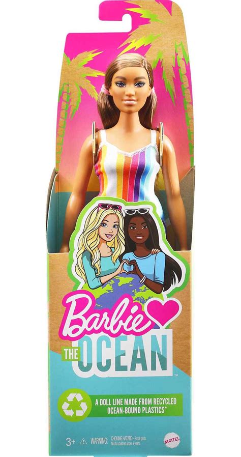 Buy Barbie Loves The Ocean Doll 11 5 In Curvy Brunette Made From Recycled Plastics Online At