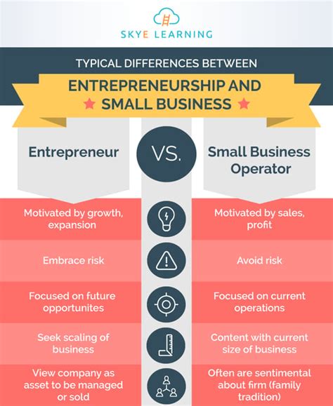 Differences Between Entrepreneurship And Small Business