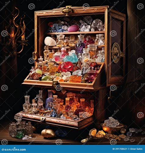 Exquisite Jewel Chest Overflowing with Culinary Delights Stock Image