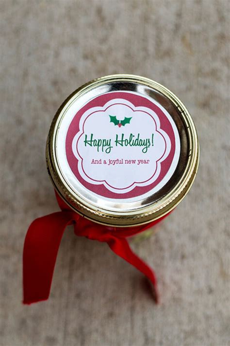 Printable Christmas Mason Jar Label Holiday Canning Jar Etsy
