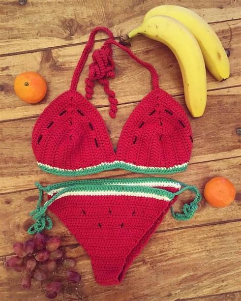 watermelon bikini setwatermelon crochet bikiniwomens