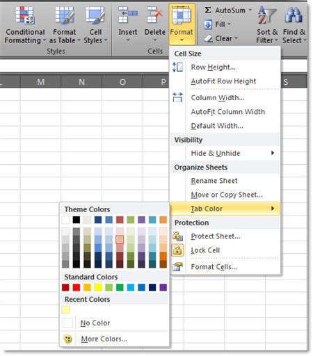 How To Add Color To Excel Worksheet Tabs Microsoft Office Training