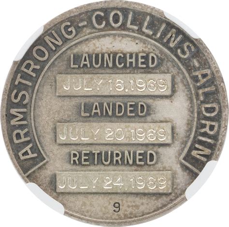Apollo 11 Silver Robbins Medal United States Numista
