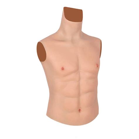 Buy Liifun Fake Silicone Muscle Male Realistic Chest Muscle Half Body Suit For Cosplay Halloween